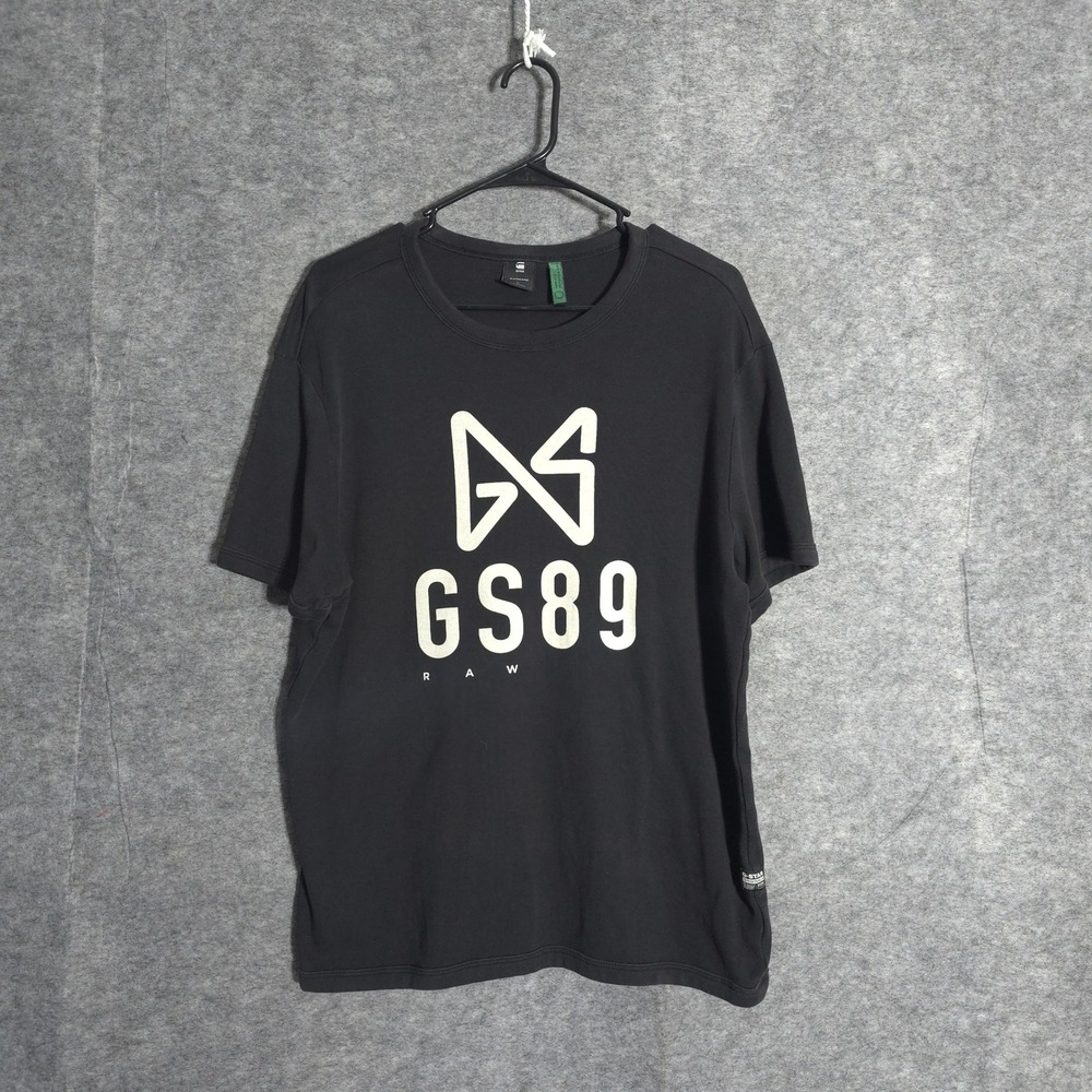 G-Star Raw Butterfly Logo RT Men L Black Graphic Organic Cotton Tee Sky Skate